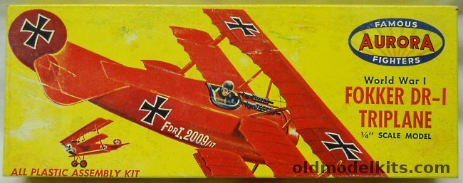 Aurora 1/48 Fokker DR-1 Triplane, 105-69 plastic model kit